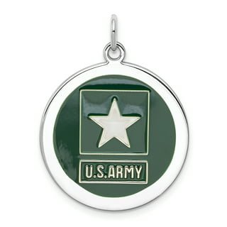 Lex & Lu Sterling Silver US Army Logo Disc 